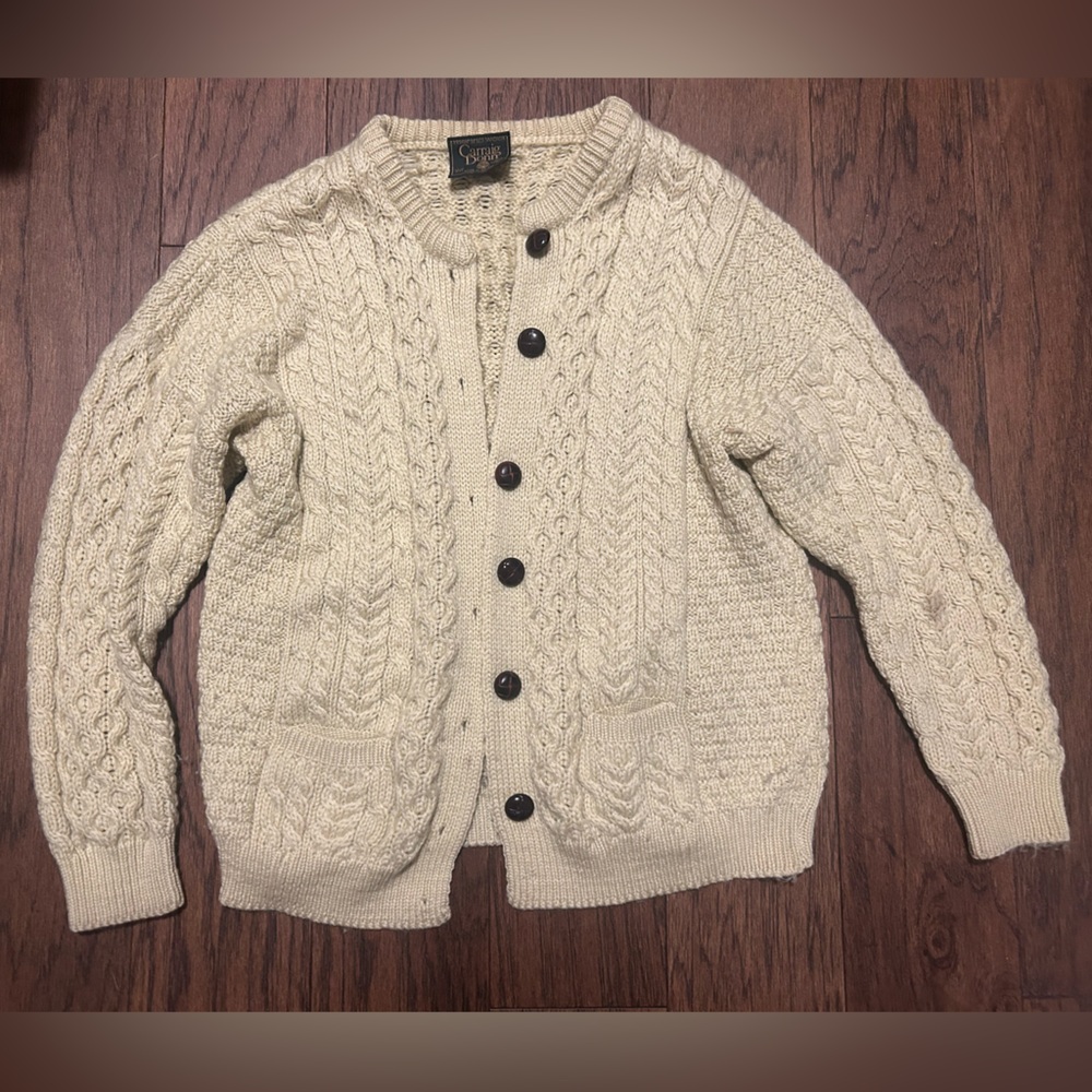 Vintage Merino Wool Carraig Donn Sweater Cardigan